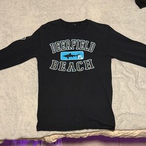 Black Deerfield Beach Long Sleeve Shirt